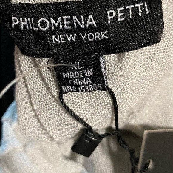 NEW Philomena Petti XL Long Sleeve Light Grey Open Front Cardigan Sweater NWT - Picture 9 of 15